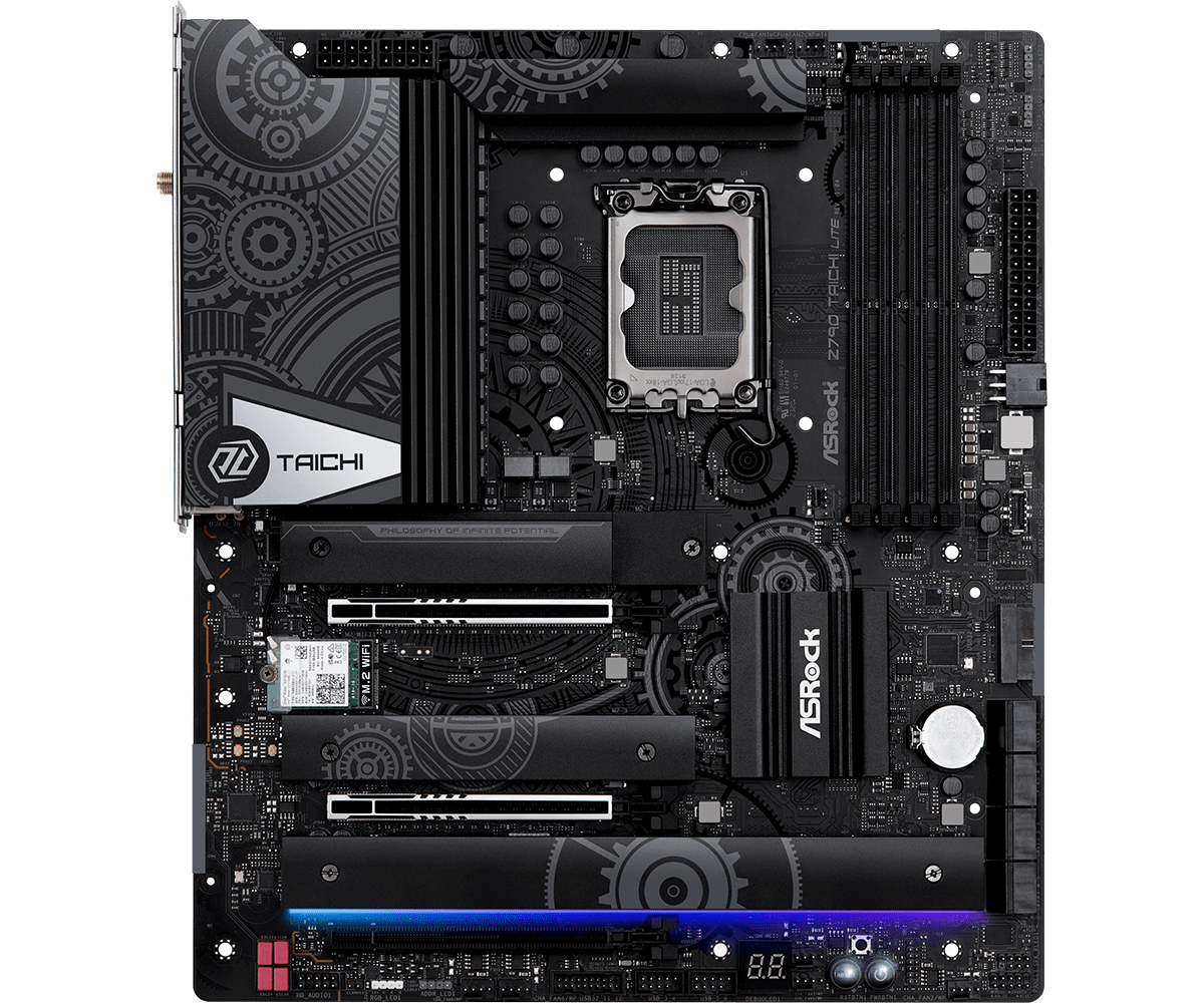 PLACA ASROCK Z790 TAICHI LITE, LGA 1700, DDR5 7200MHZ (OC), M.2 (PCIE GEN5X4), PCIE 5.0, WIFI, EATX.